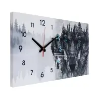 Часы-картина настенные интерьерные &laquo;Волк&raquo;, бесшумные, 35&times;60 см