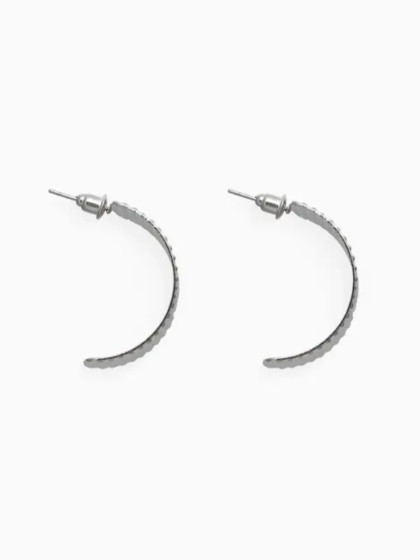 Серьги металл &laquo;Дуга&raquo;, тренд, цвет серебро