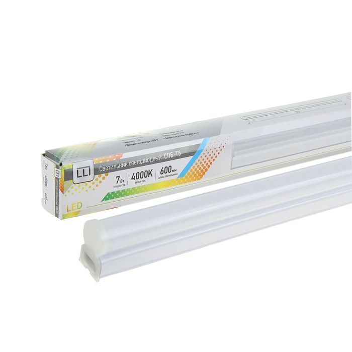 Светильник светодиодный IN HOME СПБ-T5, 7 Вт, 230 В, 4000 К, 630 Лм, IP40, 600 мм Светильник светодиодный IN HOME СПБ-T5, 7 Вт, 230 В, 4000 К, 630 Лм, IP40, 600 мм