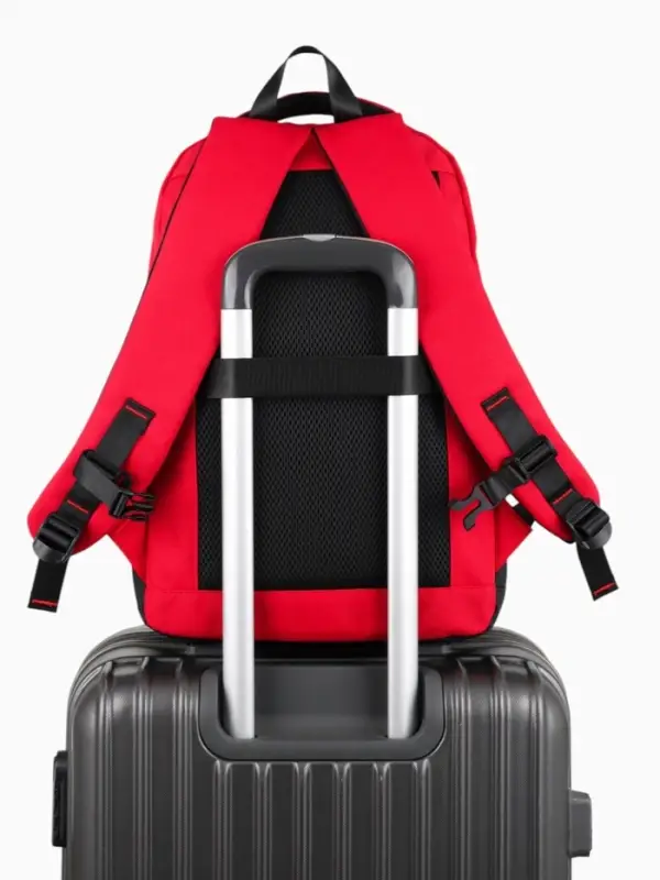 Рюкзак, водонепроницаемое дно, 2 отделения, 3 кармана, 31&times;14.5&times;45 см, красный