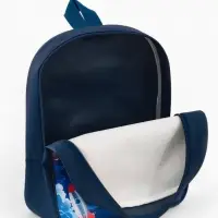 Рюкзак детский 27*10*30, отд на молнии, космос т-синий