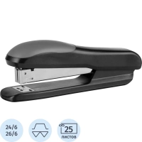 Степлер Attache Photon (№24/6-26/6) до 25 листов, пластик, черный