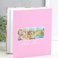 Фотоальбом на 100 фото 13х18 см "Вязаная деревушка" в коробке 5х18х20,5 см