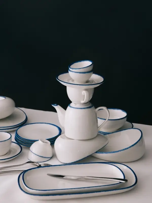 Салатник Magistro Blue Lagoon, 550 мл, 18.1&times;14.2 см, фарфор, белый