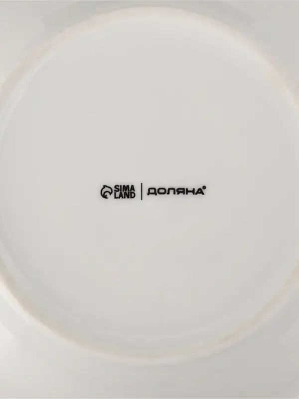 Тарелка глубокая Доляна &laquo;Кассиопея&raquo;, 300 мл, d=21 см, керамика, белая, чёрная