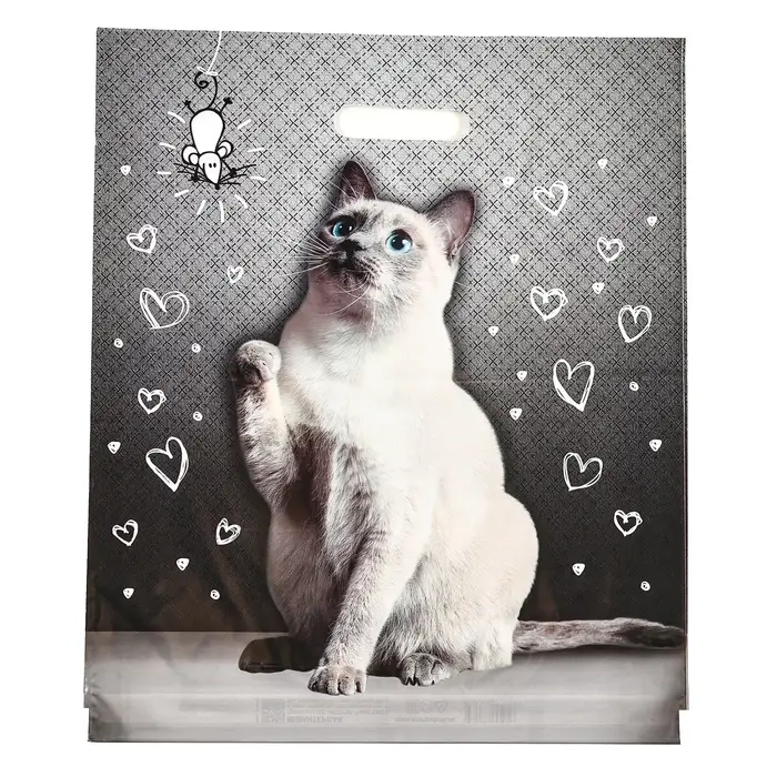 Пакет «Шалун», полиэтиленовый с вырубной ручкой 40×47 см, 45 мкм