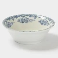 Салатник Добрушский завод &laquo;Версаль&raquo;, 360 мл, фарфор, белая, синяя