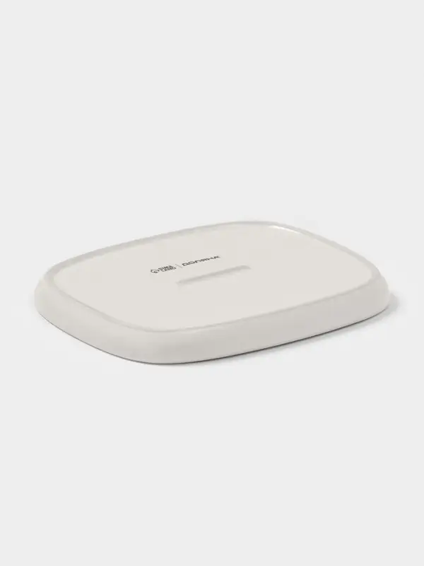 Маслёнка Доляна &laquo;Зефир&raquo;, 16&times;13.5&times;5 см, керамика, белая