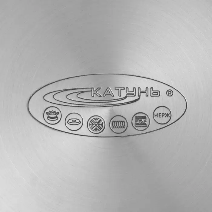 Кастрюля Катунь &laquo;Гретта&raquo;, 3.2 л, d=20 см, с крышкой, капсульное дно, индукция, нержавеющая сталь, AISI - 201, хромированная