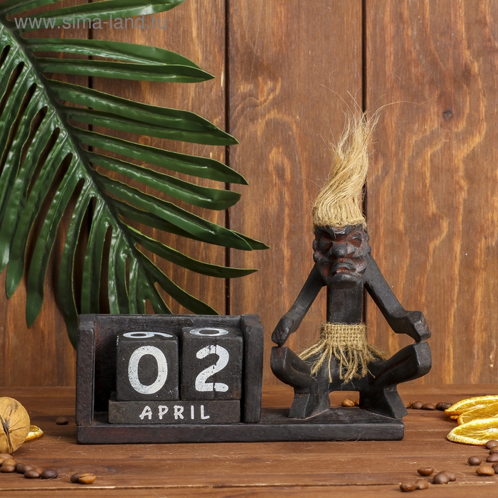 Сувенир дерево календарь Сувенир дерево календарь "Абориген" 14х20х8 см МИКС