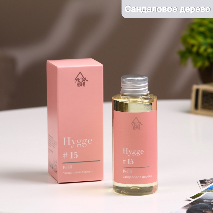 Наполнитель для ароматического диффузора Хюгге #15 Сандаловое дерево 100 мл Наполнитель для ароматического диффузора Хюгге #15 Сандаловое дерево 100 мл