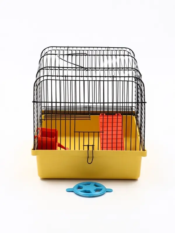 Клетка для грызунов "Мини" одноярусная, 29 x 25 х 24 см, желтый