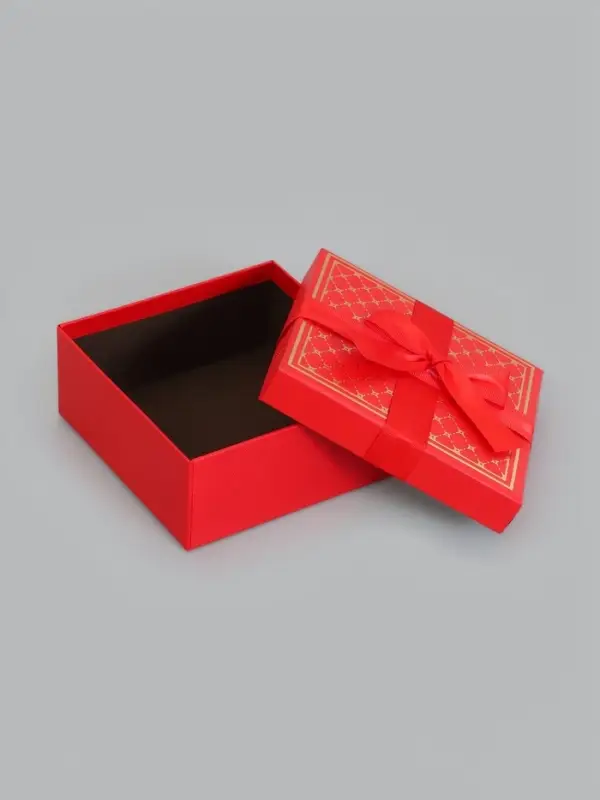Набор подарочных коробок 3 в 1, с бантом, 19&times;19&times;9.5 см, 17&times;17&times;8 см, 15&times;15&times;6.5 см