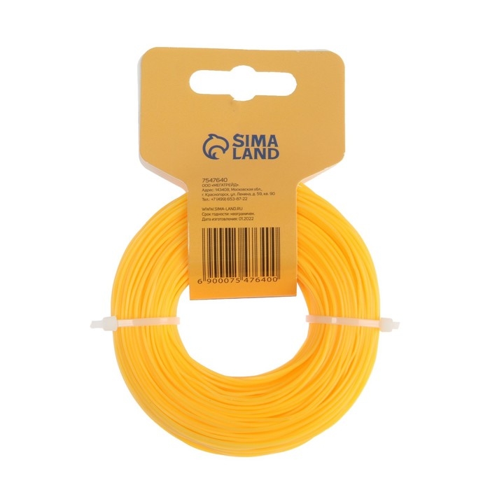 Леска для триммера ТУНДРА, сечение звезда, d=1.3 мм, 50 м, нейлон Леска для триммера ТУНДРА, сечение звезда, d=1.3 мм, 50 м, нейлон