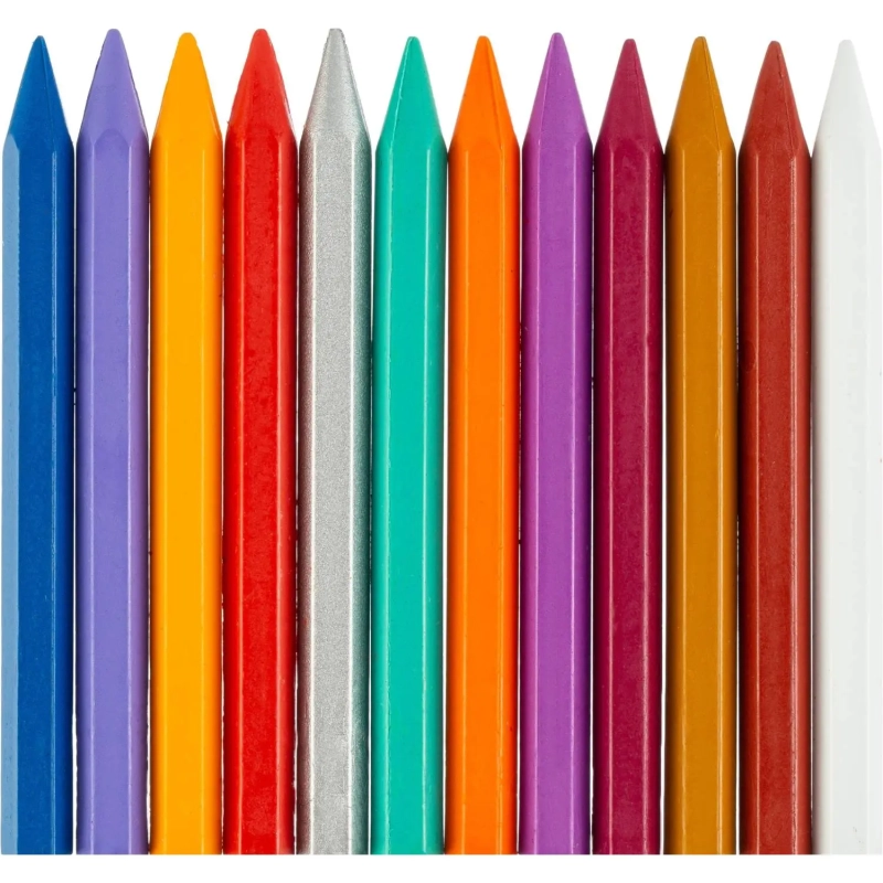 Мелки восковые ZOO Луч шестигранные 8x90, 24 цв., 12С 866-08