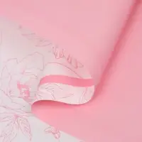 Пленка для цветов, "Букет цветов", розовая, 57х57 см