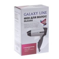 Фен Galaxy LINE GL 4344, 1400Вт, 2 скорости, складная ручка, концетратор, черный