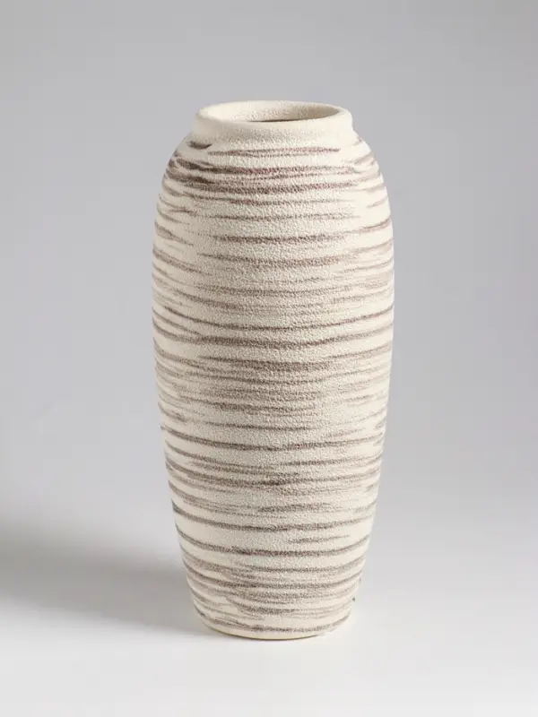 Ваза настольная керамика Ваза настольная керамика "Беажио" элит, 25,5х10 см, бежево-коричневый