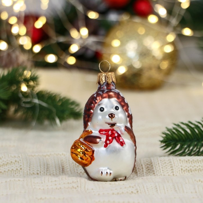 Елочное украшение Елочное украшение "Ёжик", в подарочной упаковке, h-9 см