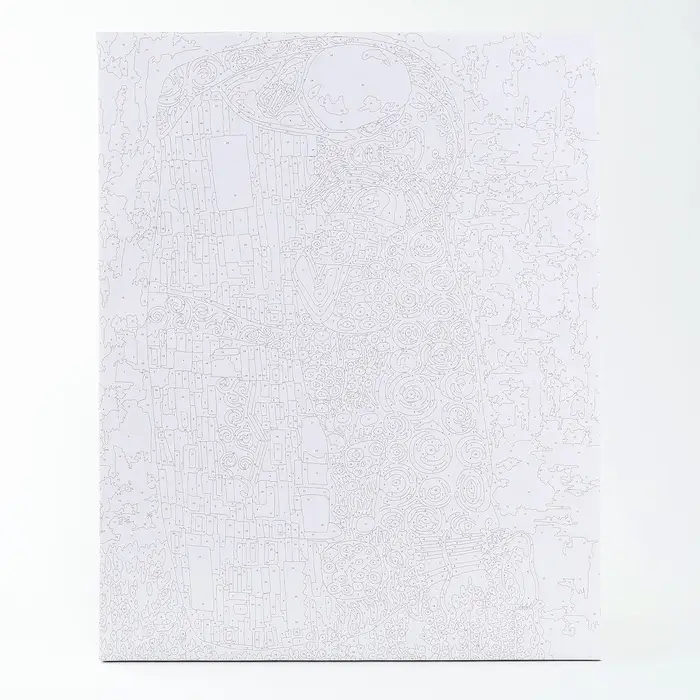 Картина по номерам на холсте с подрамником &laquo;Поцелуй&raquo; Густав Климт, 40&times;50 см