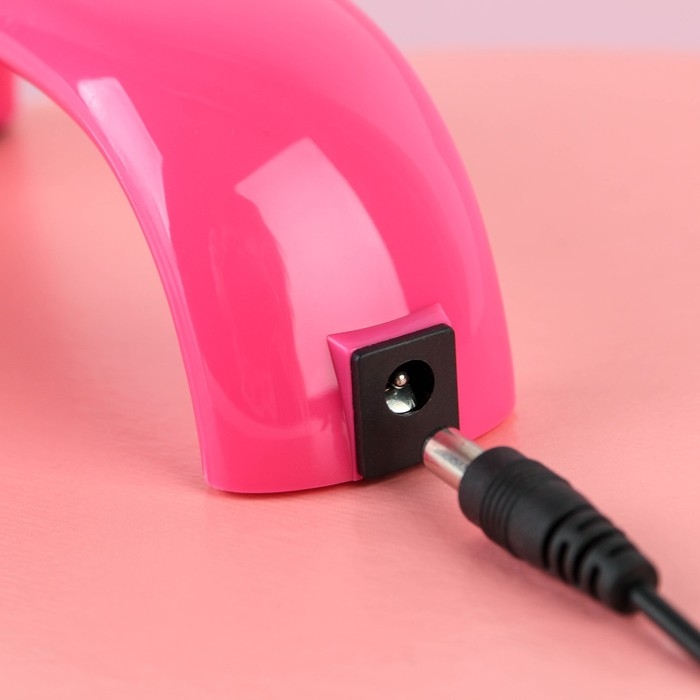 LED-лампа для сушки ногтей, 9 Вт, USB, цвет розовый LED-лампа для сушки ногтей, 9 Вт, USB, цвет розовый