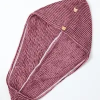 Чалма для сушки волос Доляна, микрофибра, с пуговкой, бордовая