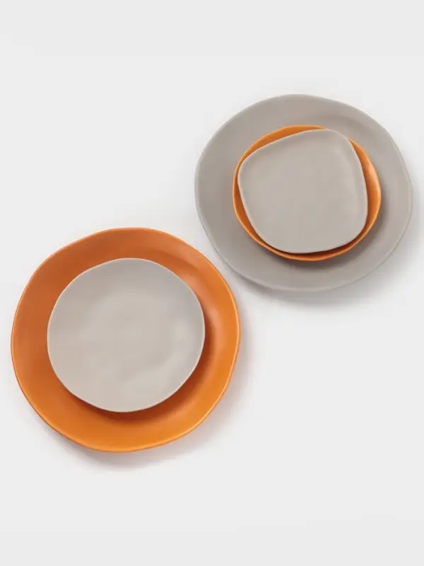 Тарелка Magistro Potter, d=26 см, фарфор, светло-серая