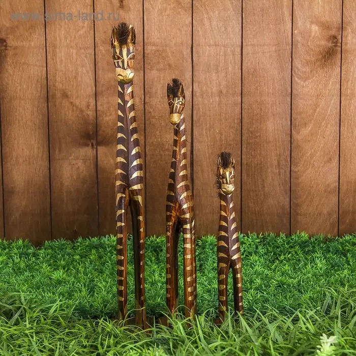 Набор сувенирный  Набор сувенирный "Зебры" (30,40,50) 13х14х50 см