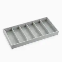 Подставка для украшений QF, 6 ячеек, 38&times;18.5&times;3.5 см, серая