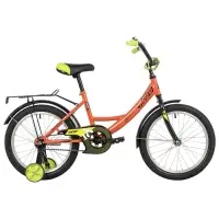 Велосипед детский Novatrack VECTOR, диаметр колёс 18", со съёмными колёсами, оранжевый