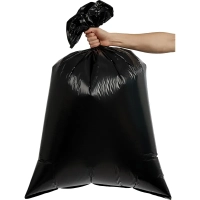 Мешки для мусора ПВД 120л 35мкм 20шт/рул черные 68х110см Luscan_СПБ