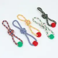 Игрушка канатная &laquo;Массажная&raquo;, с узлом, до 65 г, до 30 см, цвет МИКС