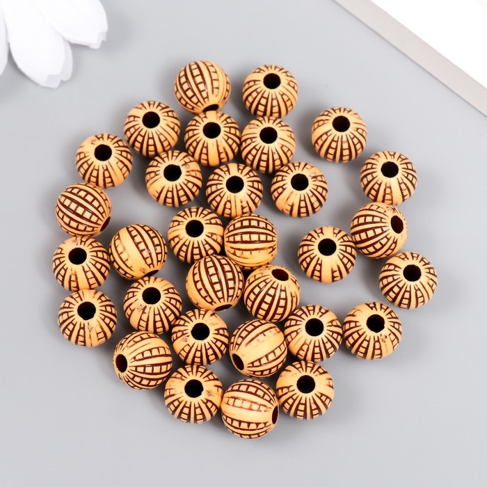 Бусины для творчества пластик Бусины для творчества пластик "Этно. Дольки" набор 20 гр 1,1х1,1х1 см