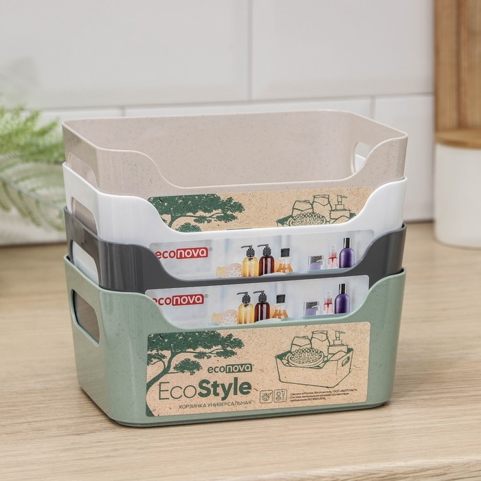 Корзина для хранения Scandi, 1,2 л, 17×12×7,5 см, МИКС Корзина для хранения Scandi, 1,2 л, 17×12×7,5 см, МИКС