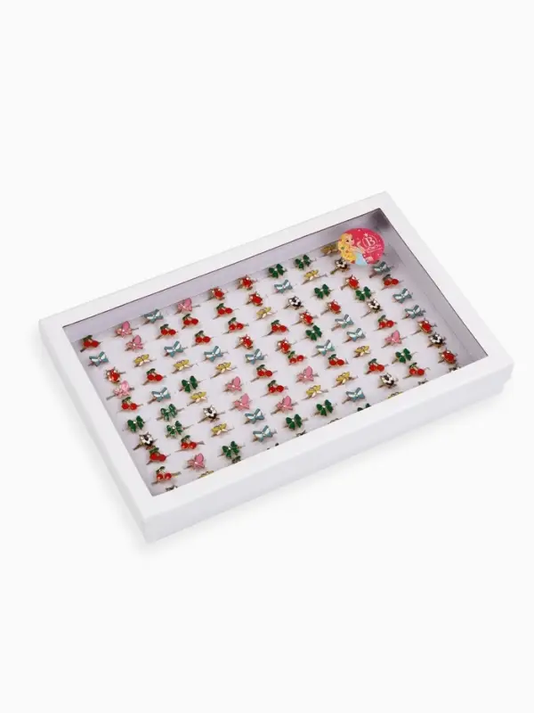 Кольцо &laquo;Выбражулька. Бантики и Вишня&raquo;, эмаль, форма МИКС, цвет МИКС, безразмерное