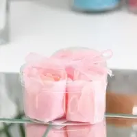 Мыльные розочки, розовые, набор 3 шт., в коробке
