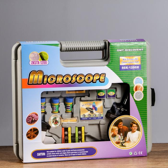 Микроскоп с проектором, кратность увеличения 50-1200х, с подсветкой, Микроскоп с проектором, кратность увеличения 50-1200х, с подсветкой,