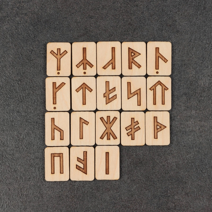 Набор Набор "Славянские руны", дерево, 18 рун