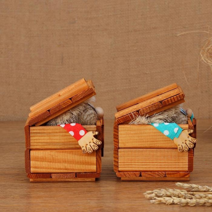 Оберег - домовой Оберег - домовой "Сундуков", 14 см, D = 10 см, микс