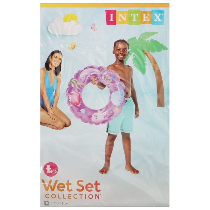 Круг для плавания «Океан», d=61 см, от 6-10 лет, цвет МИКС, 59242NP INTEX Круг для плавания «Океан», d=61 см, от 6-10 лет, цвет МИКС, 59242NP INTEX