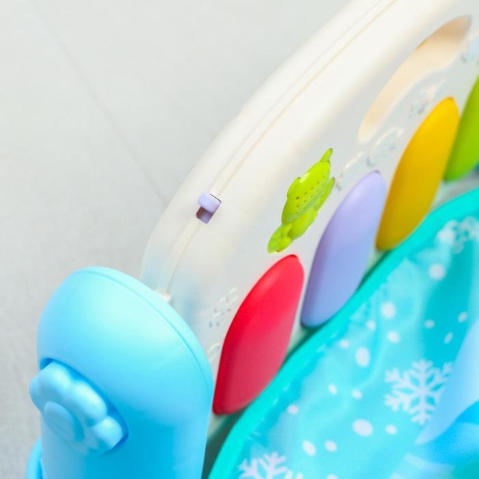 Развивающий коврик «Зимние игры», с пианино, круглый, голубой Развивающий коврик «Зимние игры», с пианино, круглый, голубой