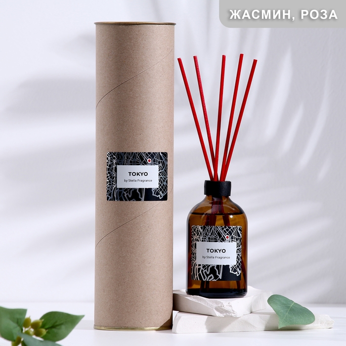 Диффузор ароматический, Диффузор ароматический, "TOKYO", жасмин, роза, 100мл