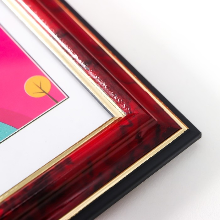 Фоторамка пластик Фоторамка пластик "Офис 2" 10х15 см, яшма