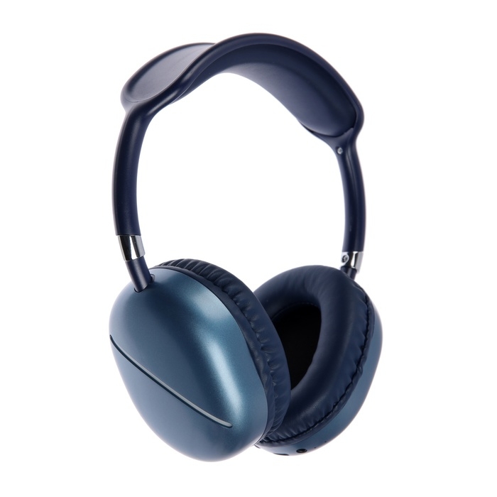 Наушники AKZ MAX10, беспроводные, полноразмерные,  микрофон, подсветка, синие Наушники AKZ MAX10, беспроводные, полноразмерные,  микрофон, подсветка, синие