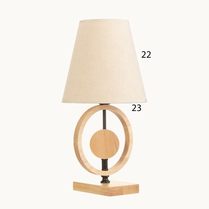 Лампа настольная Лампа настольная "Конье" 1х40Вт Е27 светлое дерево 11,5х11,5х27см