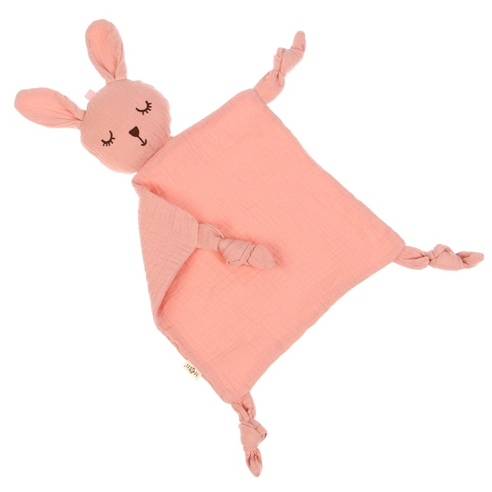 Комфортер - игрушка «Зайка», погремушка, цвет розовый, Mum&Baby