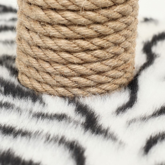 Домик для кошек с когтеточкой, круглый с игрушками, 65 х50 х 130 см, зебра Домик для кошек с когтеточкой, круглый с игрушками, 65 х50 х 130 см, зебра