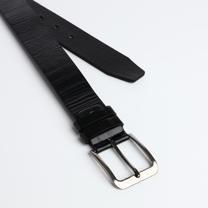 Ремень мужской, ширина 4 см, винт, пряжка металл, цвет чёрный Ремень мужской, ширина 4 см, винт, пряжка металл, цвет чёрный