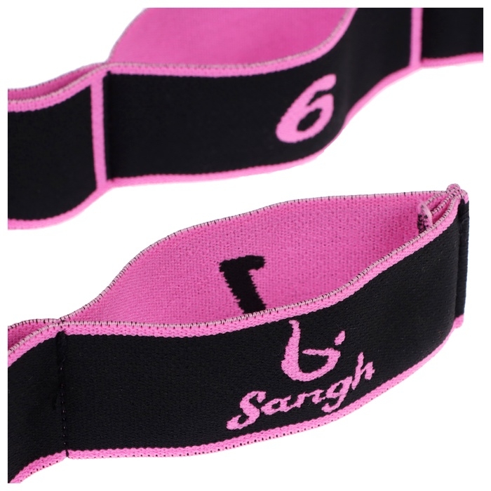 Эспандер-лента эластичная с захватами, 90 х 4 см, MEDIUM, цвет розовый Эспандер-лента эластичная с захватами, 90 х 4 см, MEDIUM, цвет розовый