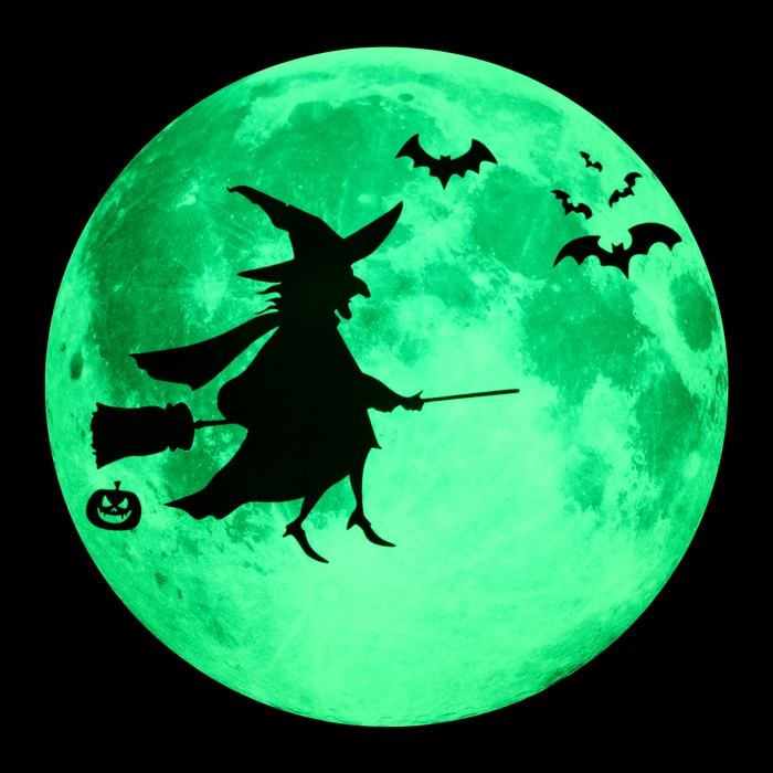 Наклейка 3Д интерьерная Наклейка 3Д интерьерная "Полнолуние", светящаяся, 30х30см